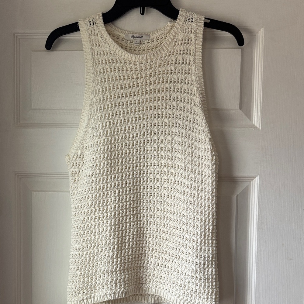 Madewell Cream Knit Tank Top